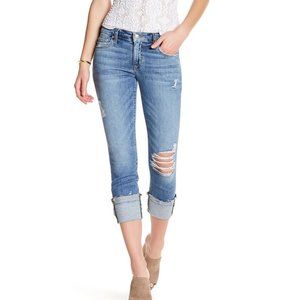 Joe's Jeans Cuff Crop Distressed Jean sz 28 NWT